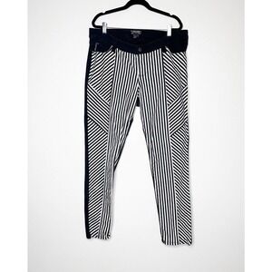 Tripp Striped Skinny Jeans Women's Rave Goth Punk Geometric Black White Size 18